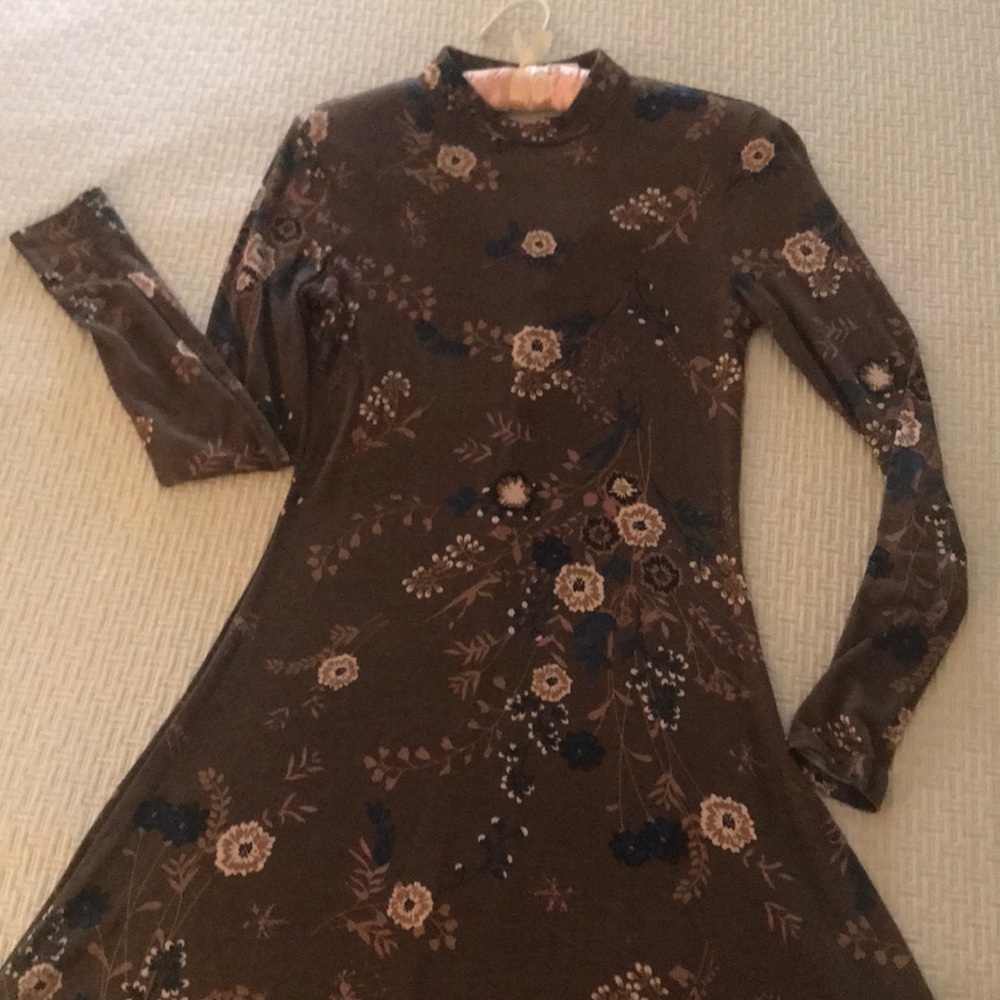 bp floral print fit &flare dress